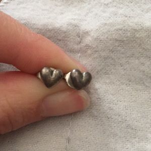 James Avery heart stud earrings
